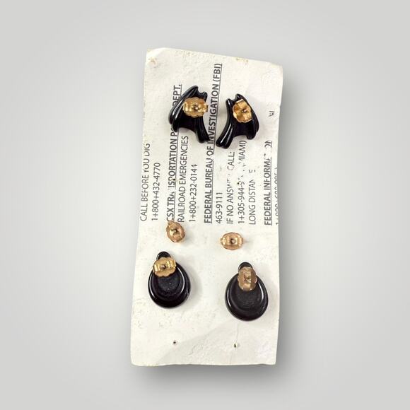 Vintage Avon Earrings Set – 3 Pairs Stud Earrings - Picture 4 of 8